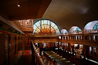 a large window in a building