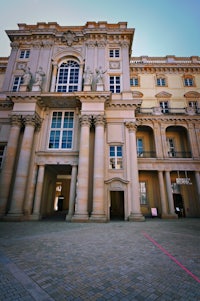 an ornate building with columns