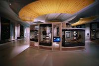 a white floor in a museum