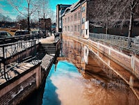 a bridge over a waterway